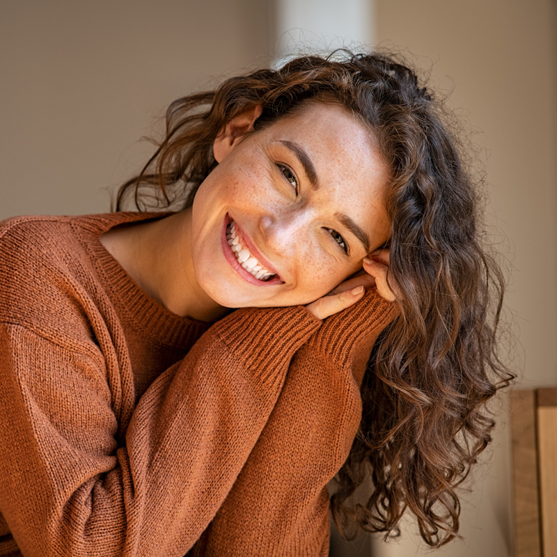 woman smiling